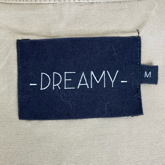 DREAMY DOUBLE BREASTED PONCHO TRENCH COAT 🧥 OPEN SIDES SIZE MEDIUM 100% COTTON - Picture 13 of 17